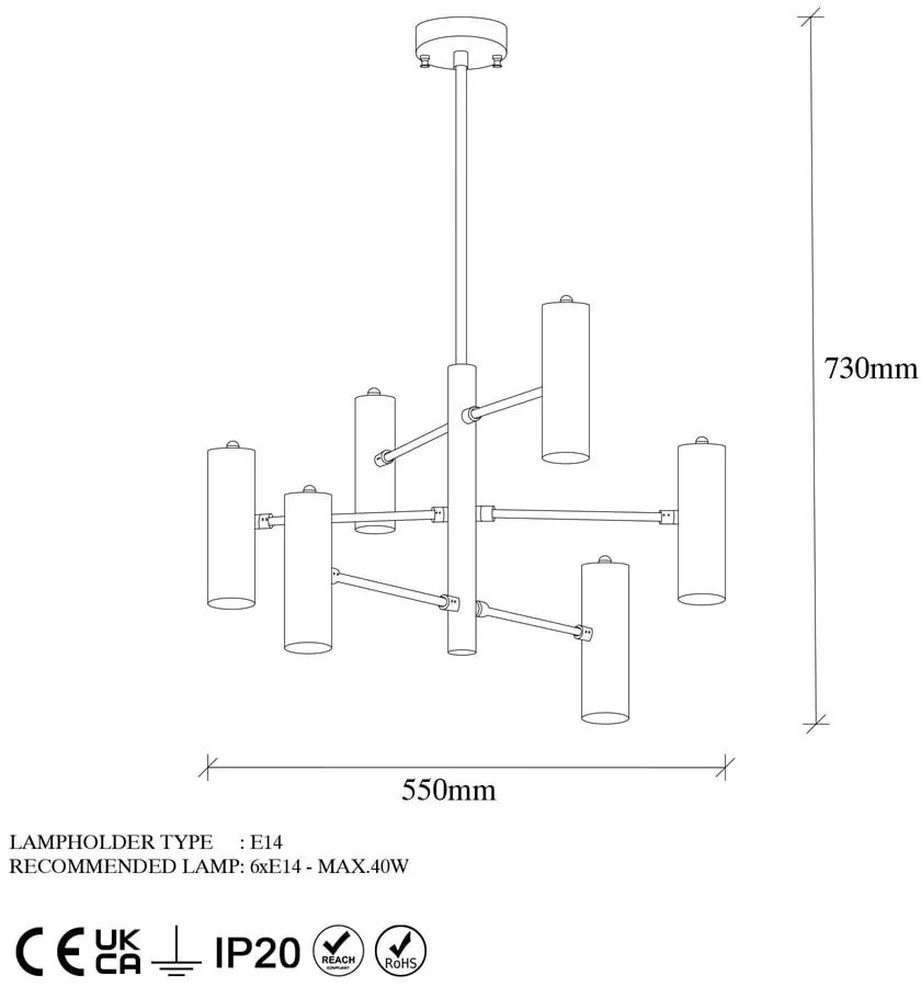 Lampadario dorato con paralume in metallo Gharib – Opviq lights