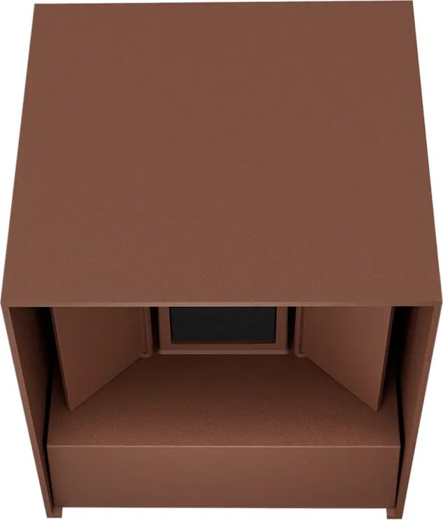 Applique LED Cubo 24W Bidirezionale IP65 CCT con LED OSRAM - Corten