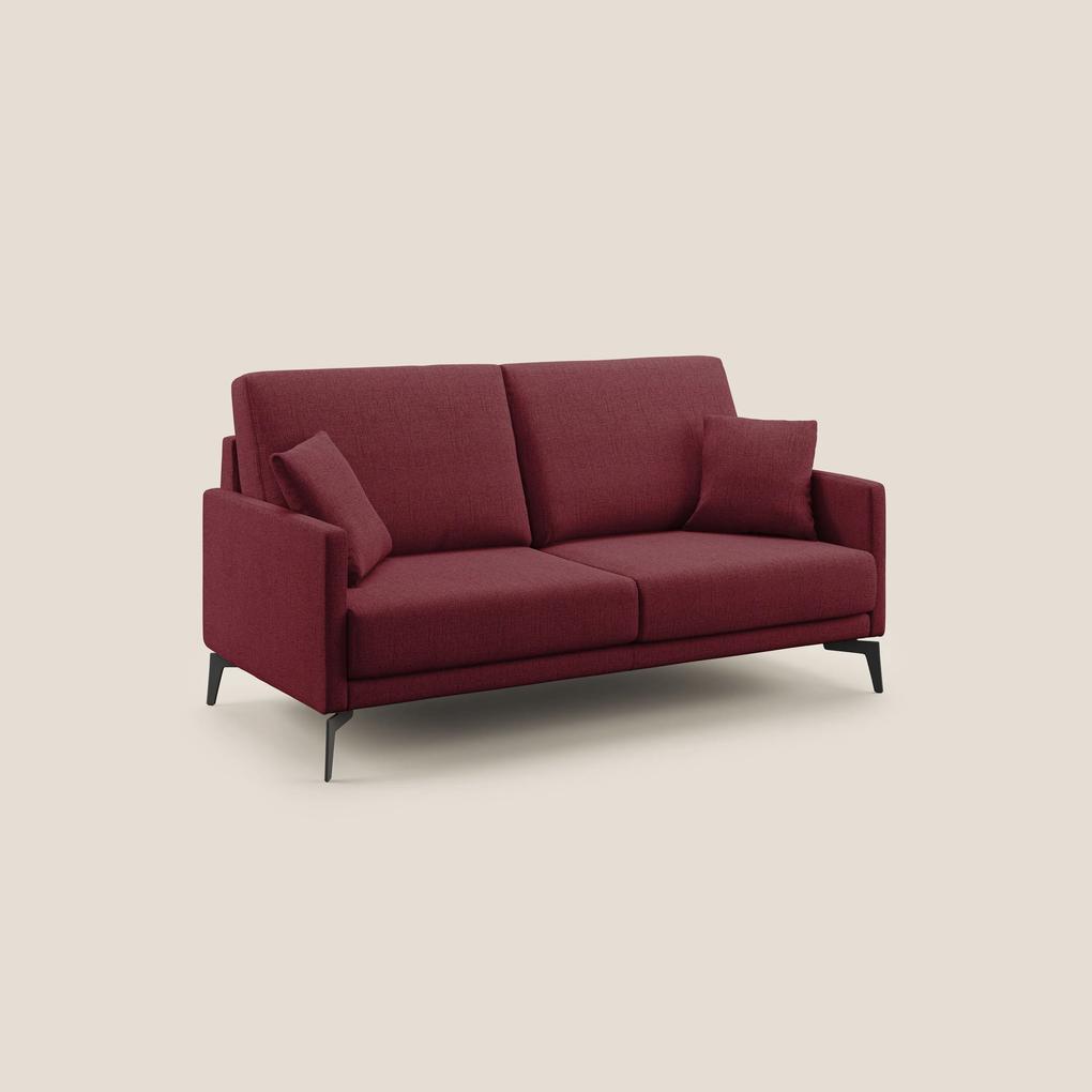 Saturno divano moderno in tessuto morbido impermeabile T03 rosso 180 cm