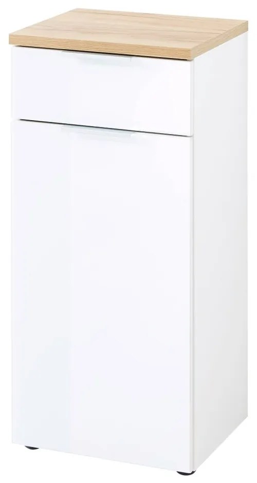 Mobile da bagno basso in rovere bianco naturale 39x86 cm Pescara - Germania