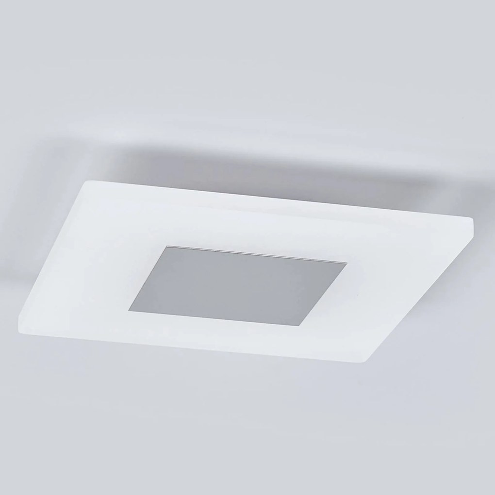 Plafoniera a LED TARJA Lindby, Cromo / Argento, Bagno, Metallo, Moderno, Plafoniera LED