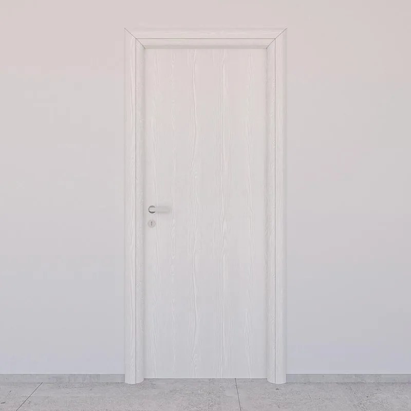 Porta interna a battente Lait in legno colore bianco, L 70 x H 210 cm, apertura reversibile