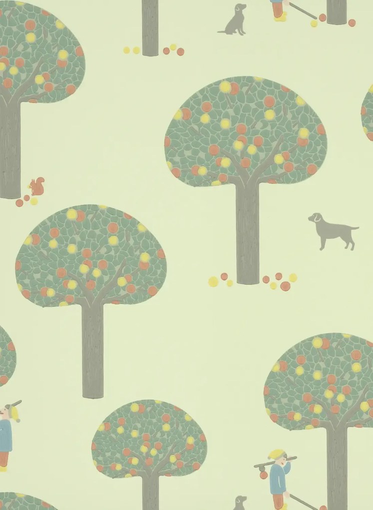 Little Greene Tapete Rodney Street - Pea Green