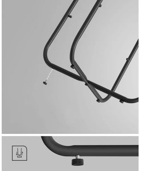 Tavolino d'appoggio NOIRA nero/grigio