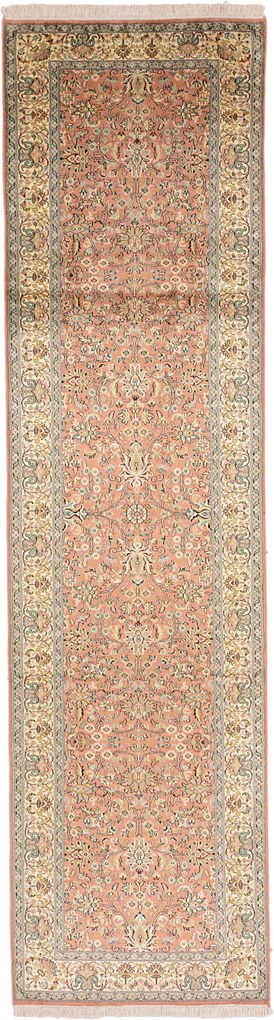 Cashmere Silk Tappeto 80 x 300 (Indian) Annodato A Mano
