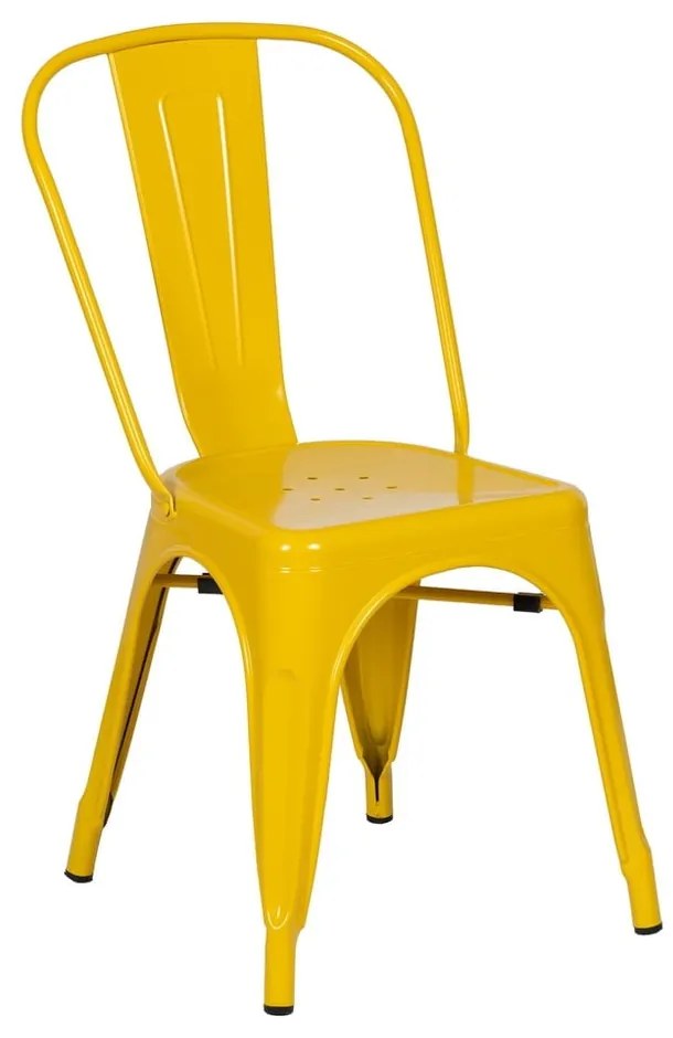 Set di 2 sedie da pranzo gialle in metallo - Ixia