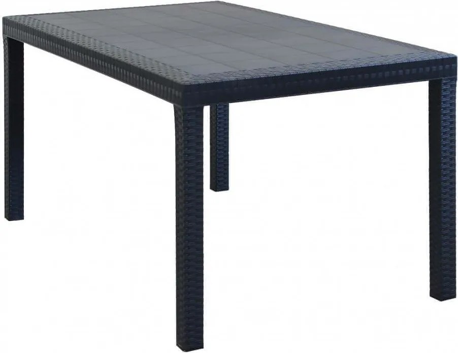 CALIGOLA - tavolo da giardino in resina effetto rattan