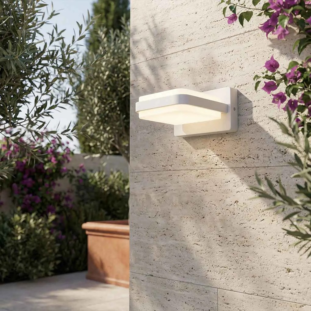 Applique LED 12W Rettangolare per esterni a Luce Diffusa IP54 Bianca Colore Bianco Naturale 4.000K