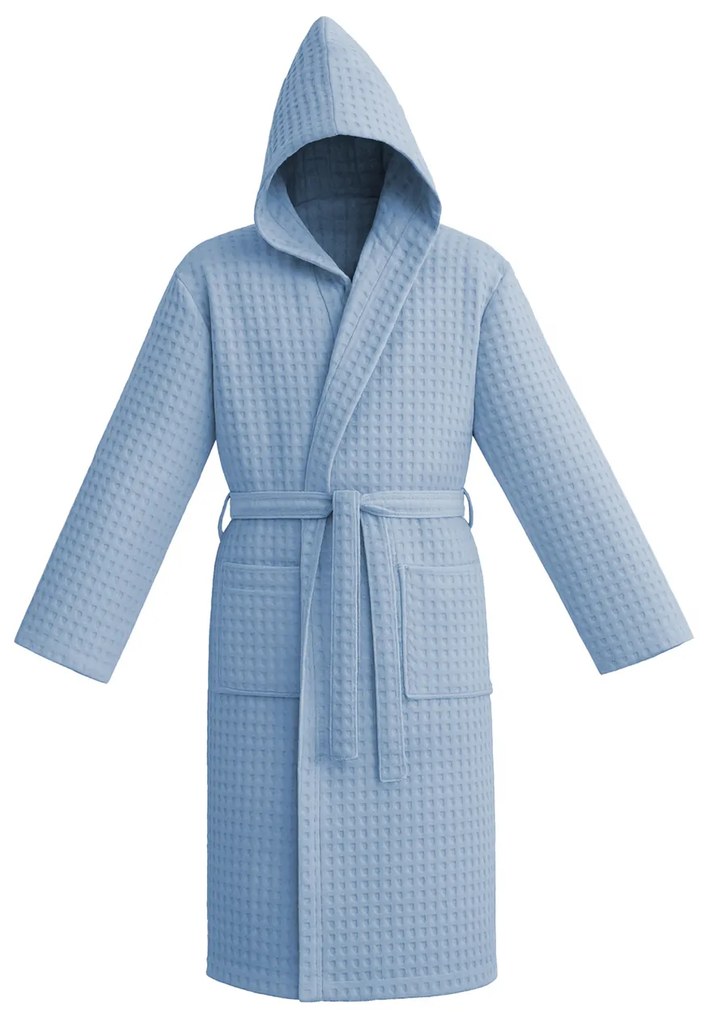 Accappatoio nido d'ape S/M azzurro