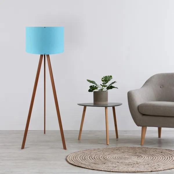 Lampada da terra AYD 1xE27/40W/230V blu/marrone