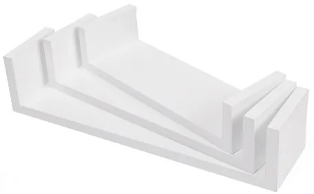 Set di 3 mensole da parete SHELFY bianche