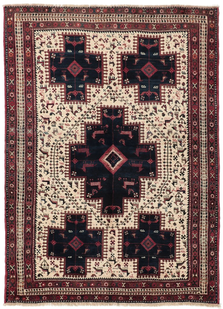 Afshar Tappeto persiano 160x210 (Iran) Annodato A Mano