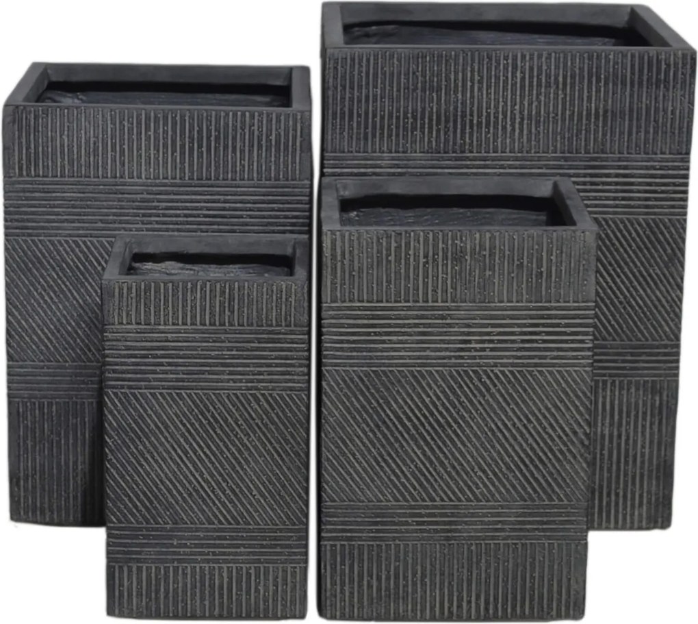 ARIOCARPO - set di vasi in fibra sintetica