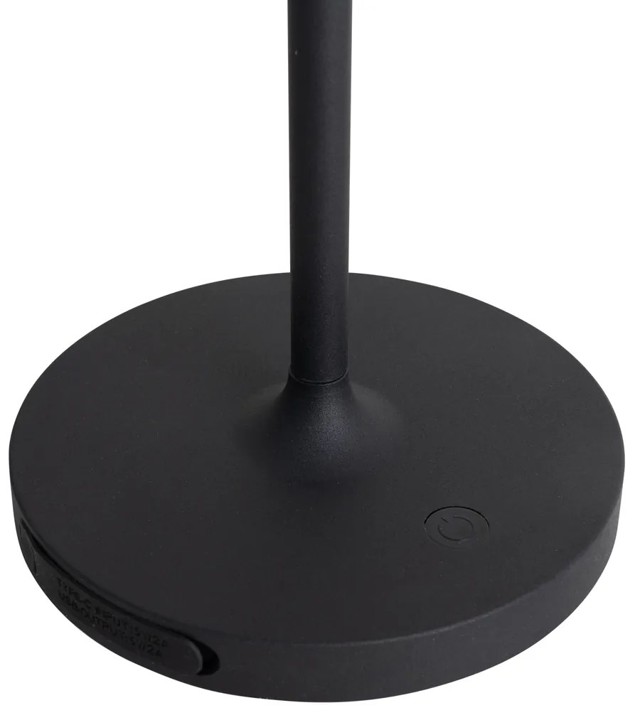 Set di 2 moderne lampade da tavolo ricaricabili bianche - Maloi