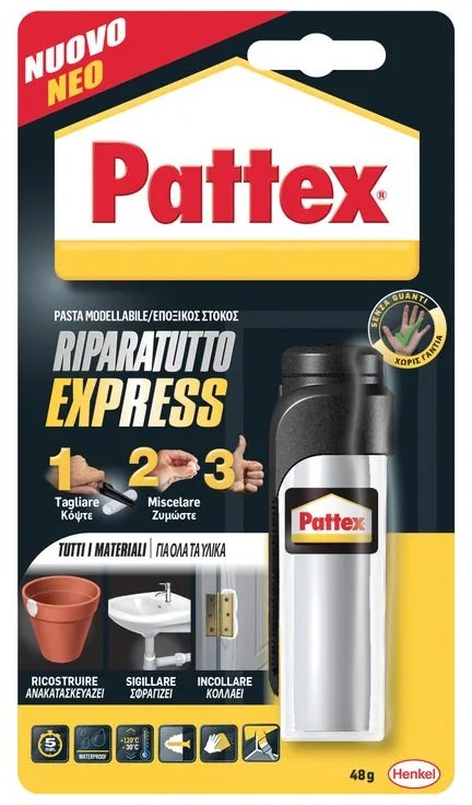 Colla per riparazioni epossidica per legno, metallo, ceramica, plastica, sughero, abs PATTEX 12 Pezzi 48g