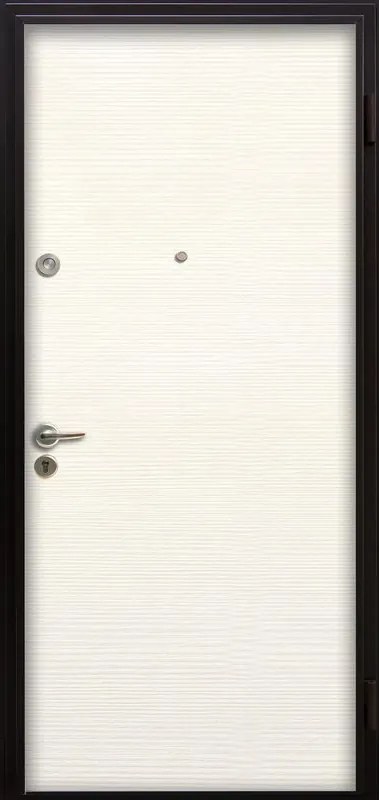 Porta blindata MASTER Biokey L 90 x H 210 cm in melaminico noce/bianco, apertura spingere a sinistra, falso telaio incluso