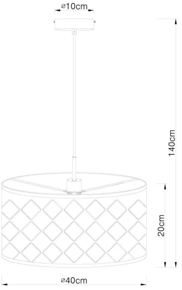 Globo 15228H - Lampadario su filo KIDAL 1xE27/60W/230V