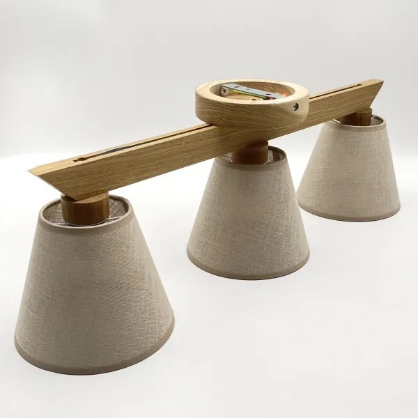 Brilagi - LED Lampadario a plafone ANTHONY 3xE14/40W/230V quercia/beige