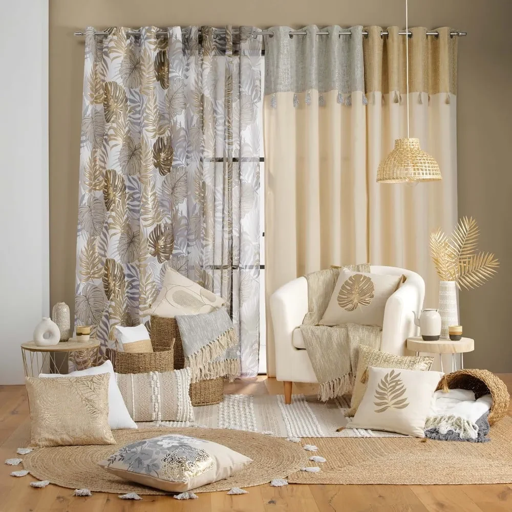 Linea Oro Pannello Tenda Semitrasparente – Grigio 40%, 140x280 Cm