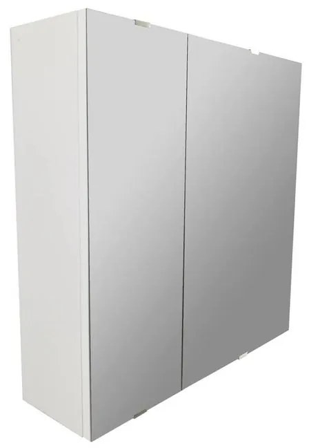 Specchio contenitore Essential bianco in truciolare SENSEA, 2 ante apertura da destra e sinistra P 17 x L 58 x H 58 cm