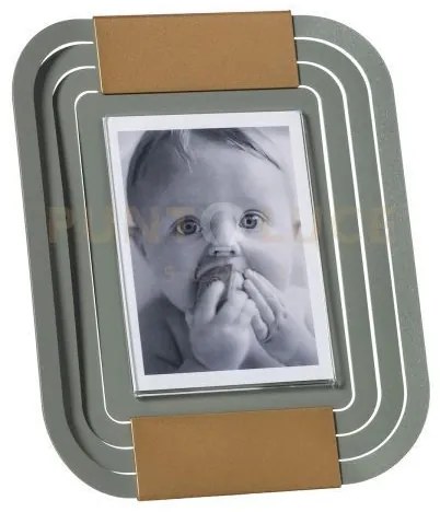 Portafoto di design tudor piccolo giada,oro laccato