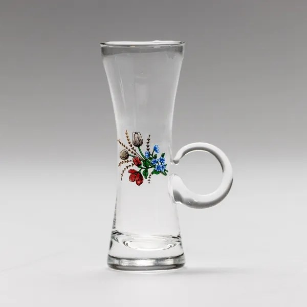 Set 6x Bicchiere da liquore con manico limpido con motivo a bouquet no 5