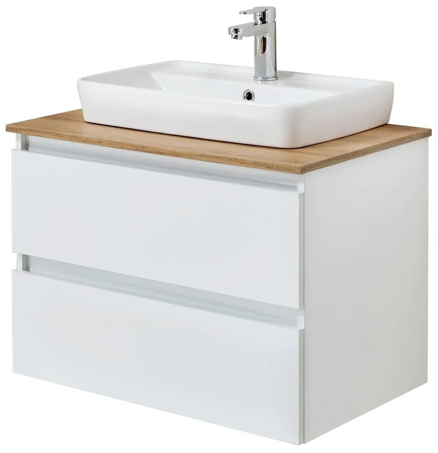 Mobile sospeso bianco senza lavello 75x53 cm Set 360 - Pelipal