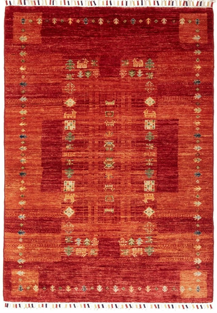 Gabbeh Tappeto 100x150 Rosa (Pakistan) Tessuto A Mano