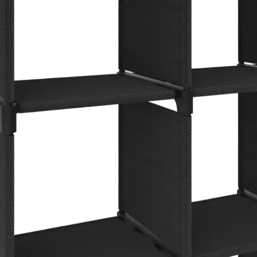 Mobile per 15 Scatole a Cubo Nero 103x30x175,5 cm in Tessuto
