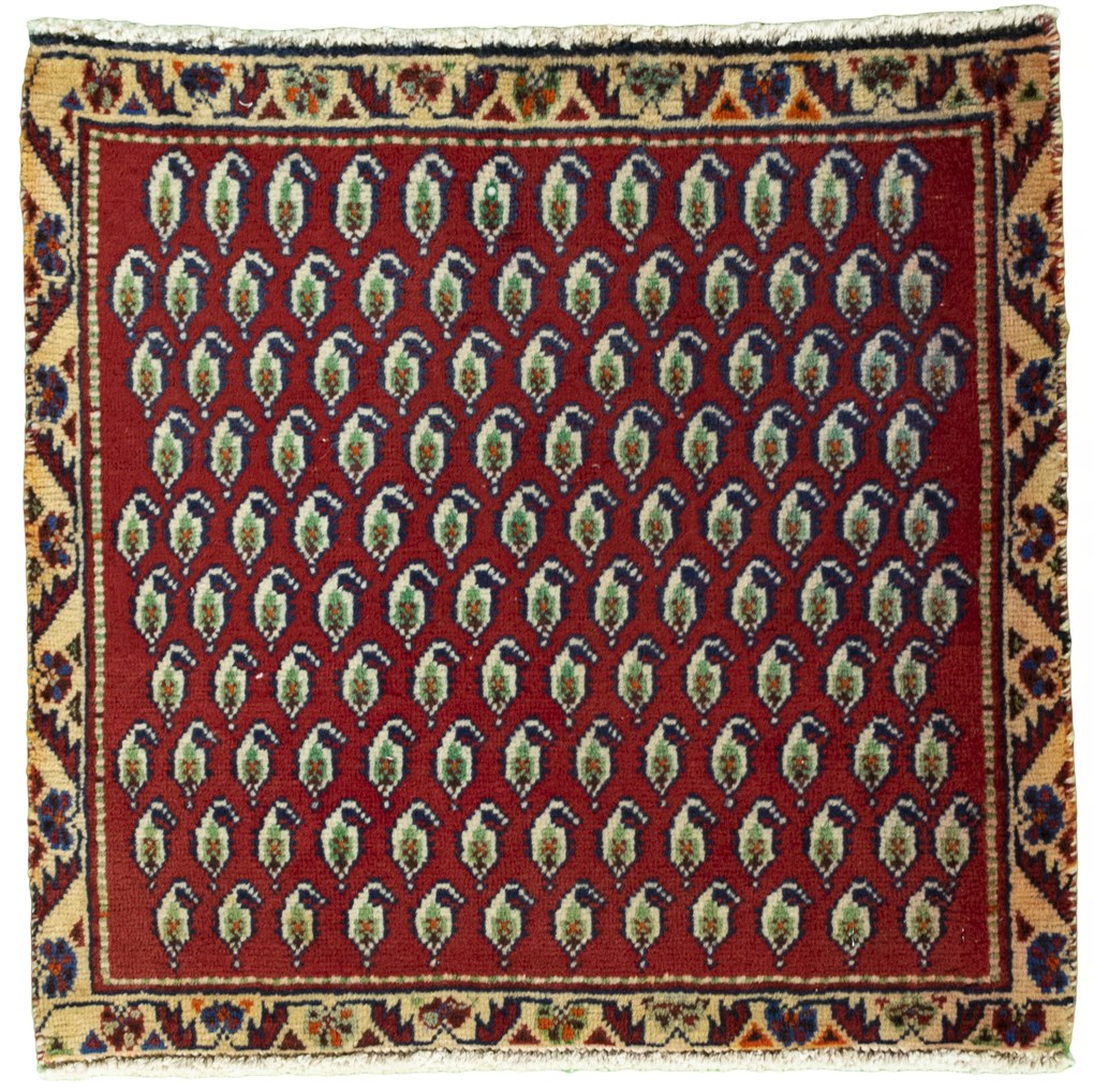 Shiraz Tappeto 60 x 60 Rosso (Iran) Annodato A Mano