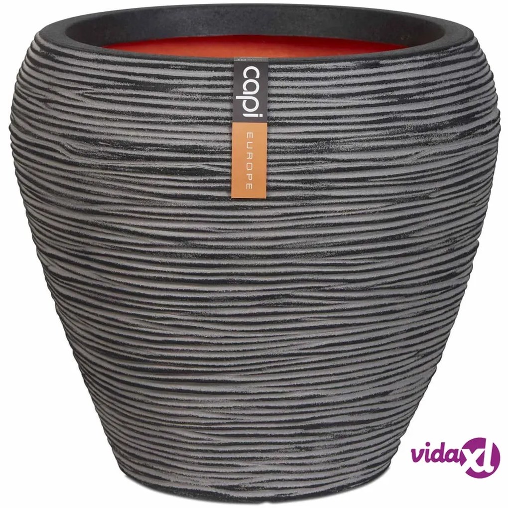 Capi Vaso a Cono Nature Rib 42x38 cm Antracite KOFZ362