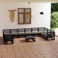 Set Divani da Giardino 11 pz in Legno Massello di Pino 3076278