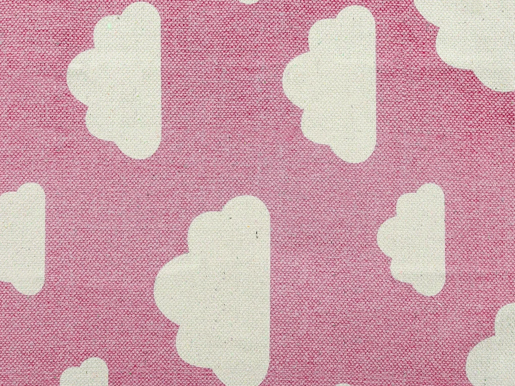 Tappeto per bambini cotone rosa 60 x 90 cm GWALIJAR Beliani