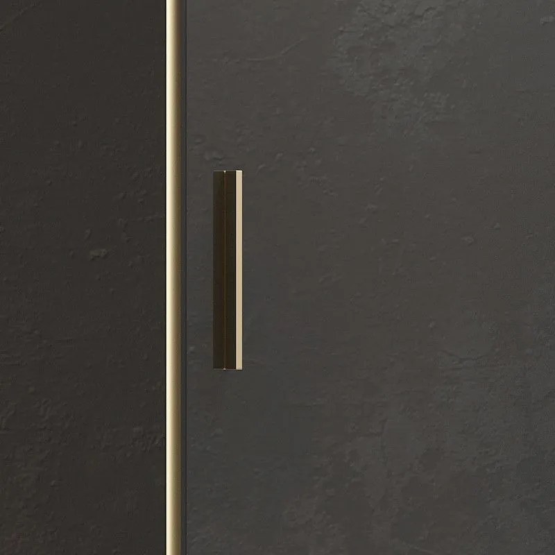 Kamalu - Doccia nicchia 110 cm profilo oro opaco| KEF4000