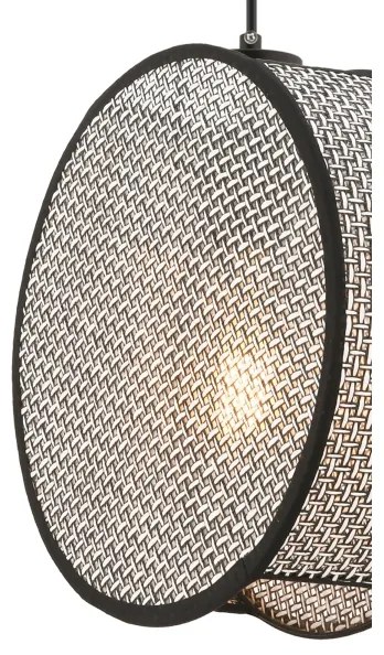 Lampadario a cavo BIG DRUM 1xE27/60W/230V grigio/nero