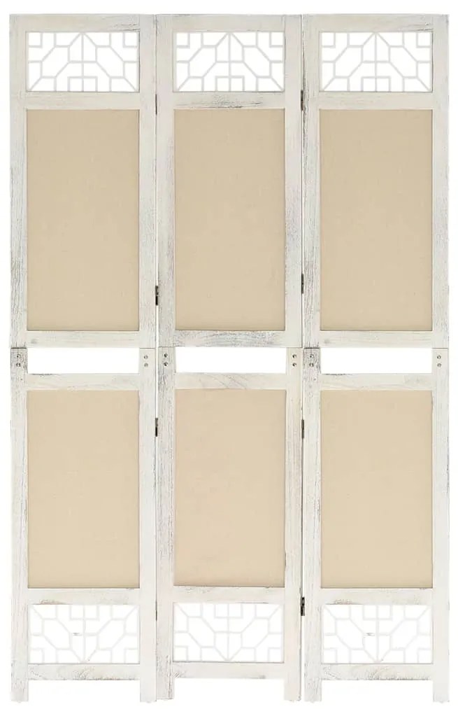 Divisorio A 3 Pannelli Crema 105x165 Cm İn Tessuto /