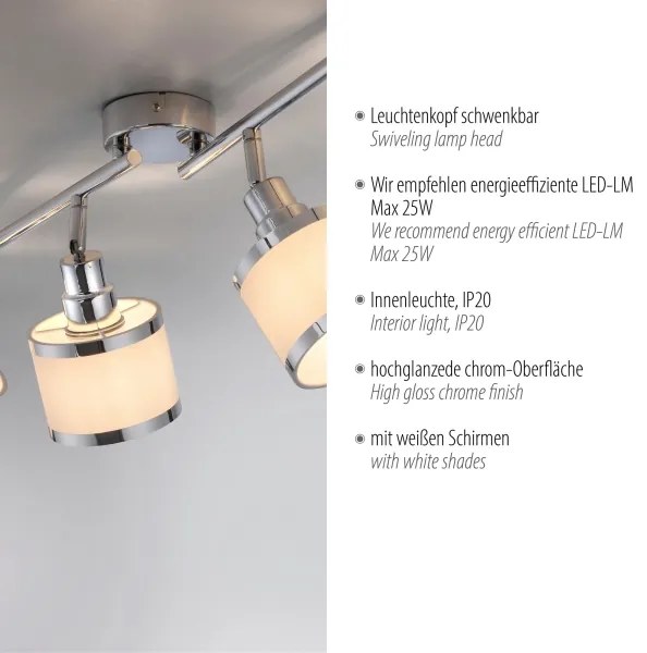 Leuchten Direkt 15374-17 - Faretto ACCOR 4xE14/25W/230V