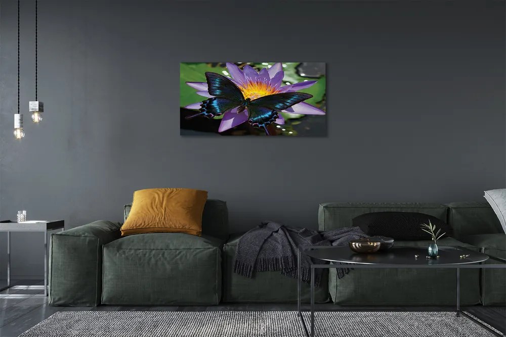 Foto quadro su tela Fiore di farfalla 100x50 cm