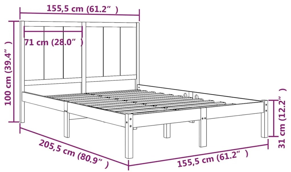 Giroletto Massello Pino 150x200cm King Size