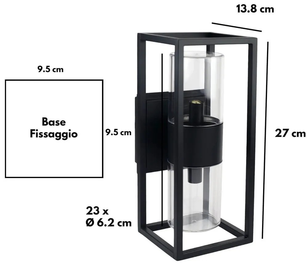 Applique Nera 2xG9 - SERIE VIMO -