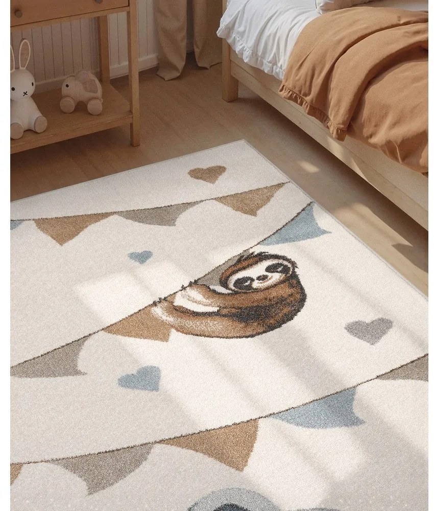 Tappeto per bambini crema 120x170 cm Walk like an Elephant Rainbow Party - Villeroy&amp;Boch