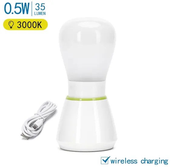 Aigostar - Luce notturna ricaricabile LED/0,5W/5V 3000K 650mAh