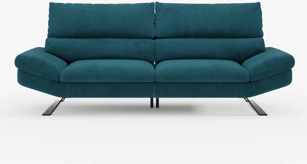 Eclipse Divano dal design moderno 2 e 3 posti con schienali traslanti - piedini alti in elegante microfibra smacchiabile T11