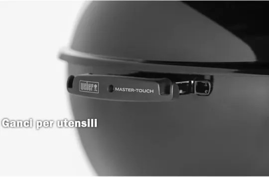 Master Touch E-5750 Weber Barbecue A Carbone 57 Cm Con Coperchio E Termometro Nero