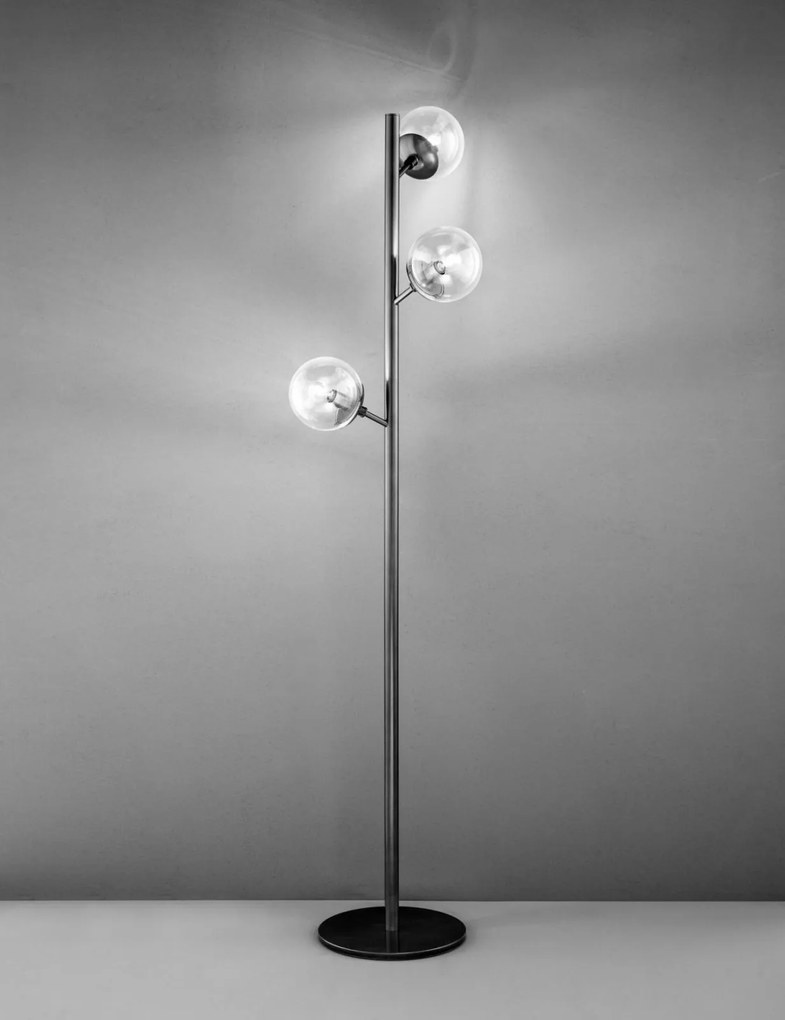 3-light floor lamp - Global - 262.733.04 - Metal Lux Nero