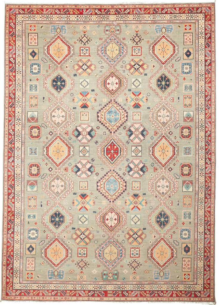 Kazak Tappeto 210x300 (Afghanistan) Annodato A Mano