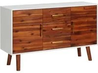 Credenza 110x35x70 cm in Legno Massello di Acacia e MDF cod mxl 8564