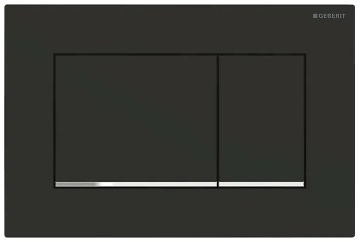 Placca di comando Geberit Sigma30 nero opaco con inserto cromo lucido