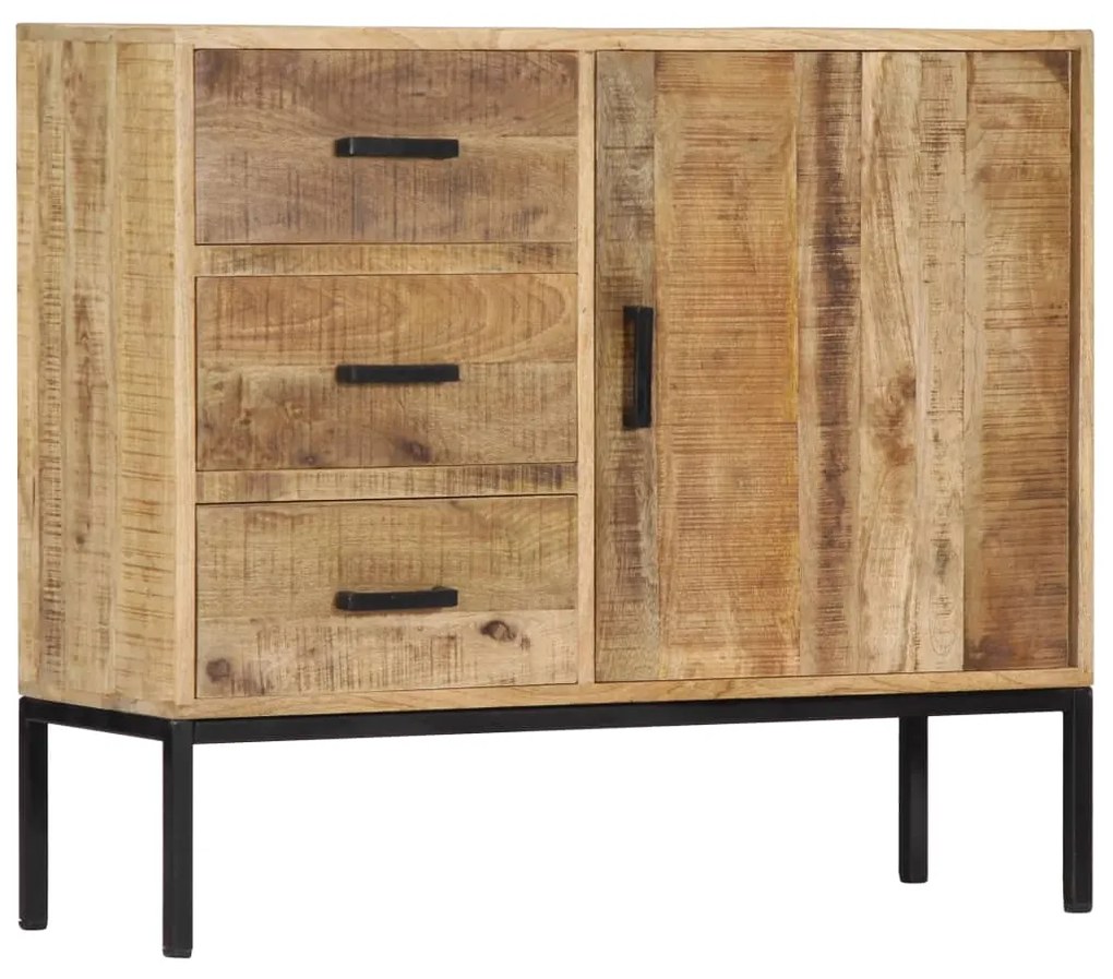 Credenza 88x30x71 Cm Legno Massello Di Mango /