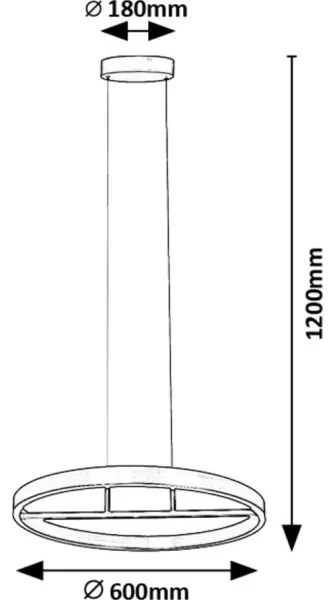 Rabalux 72221 - Lampadario LED a sospensione con filo THRIC LED/42W/230V oro